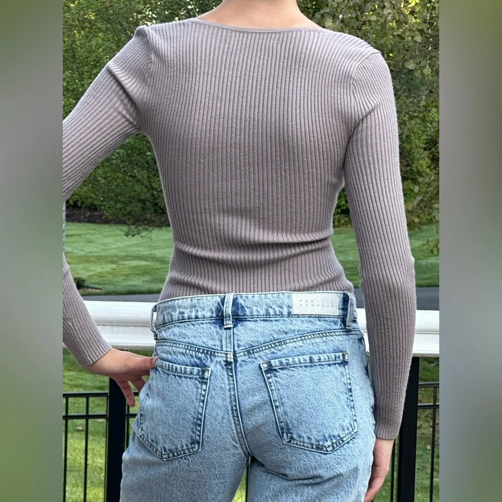 Abercrombie & Fitch Ribbed Knit Bodysuit